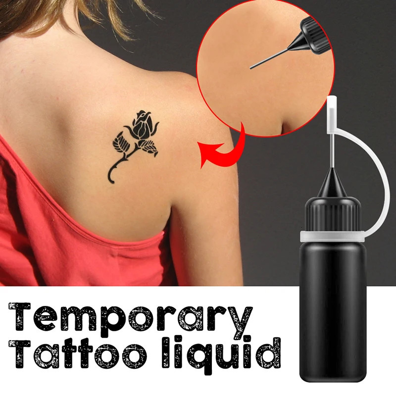 Temporary tattoo 10ml liquid tattoo cream black brown henna cone-shaped Indian used for temporary tattoo stickers for body painting 240705