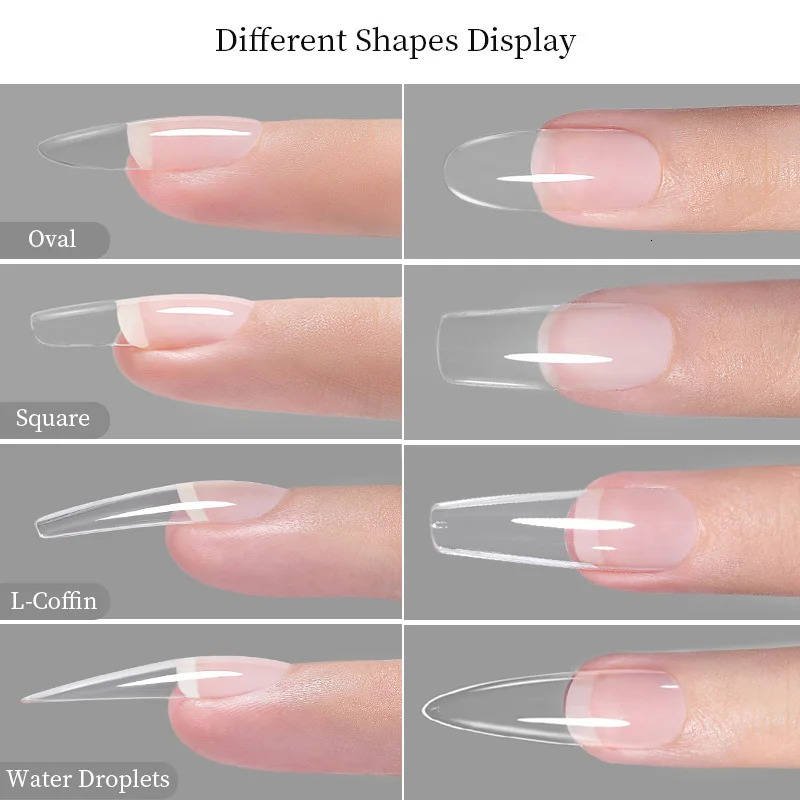 60/100Pcs pressed false nail capsule gel nail extension system nail tip paraffin French rapid construction mold tool 240705