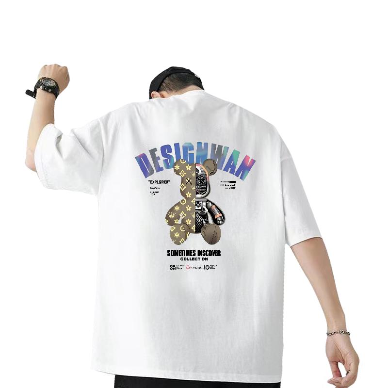 2024 New Men T Shirts Black Oversized Couples T Shirts Sport Cotton Breathable Short Sleeve High Quality Wear