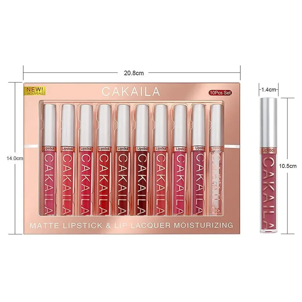 10/6 piece womens lipstick set Free delivery Waterproof durable cosmetics Korean makeup matte lipstick 240705