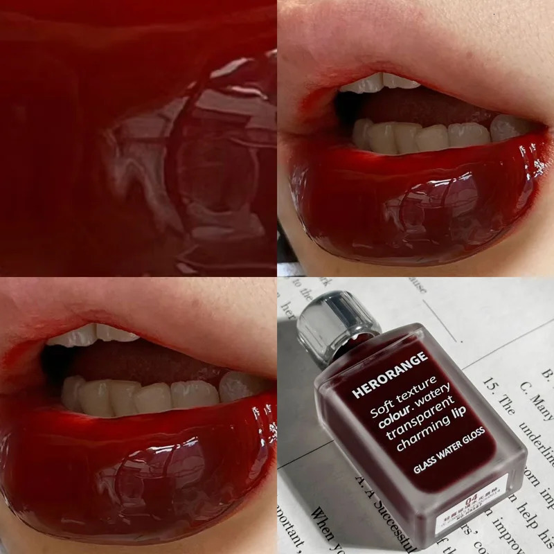 Punk Juice red lip gloss black mirror gloss lipstick glass lipstick transparent lipstick 240705