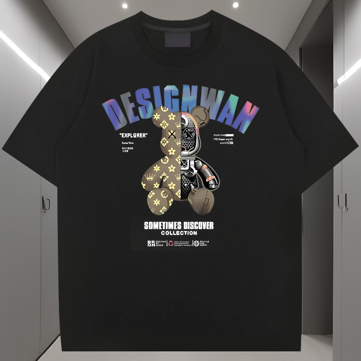 Designer T-Shirts Sport Short Sleeve Cotton O-Neck Tshirt for Man Woman Wholesale Customized Wear