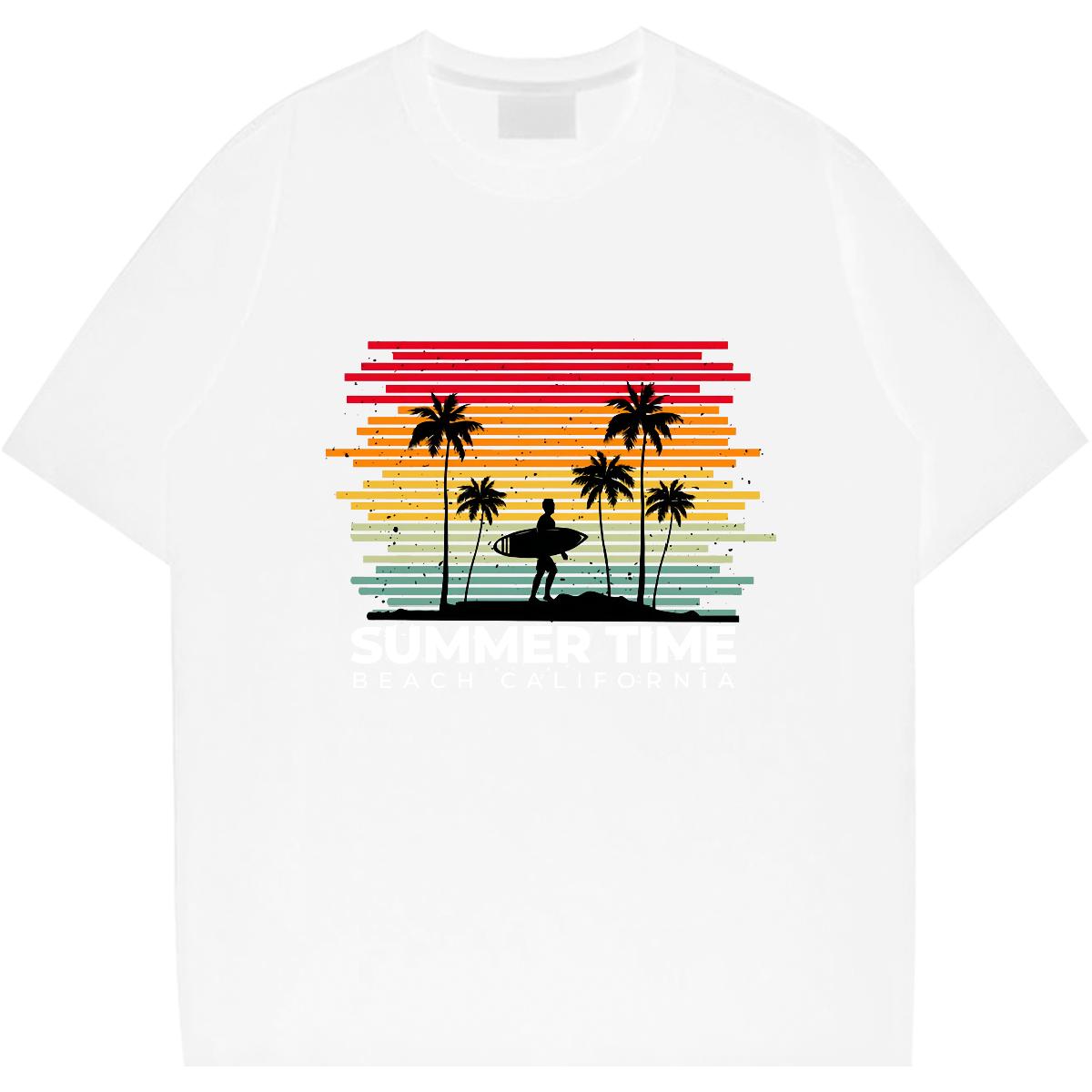 Designer Fashion Man T Shirts Skull Beach Men Tops Tees Breathable Crew Neck Cotton Wholesale