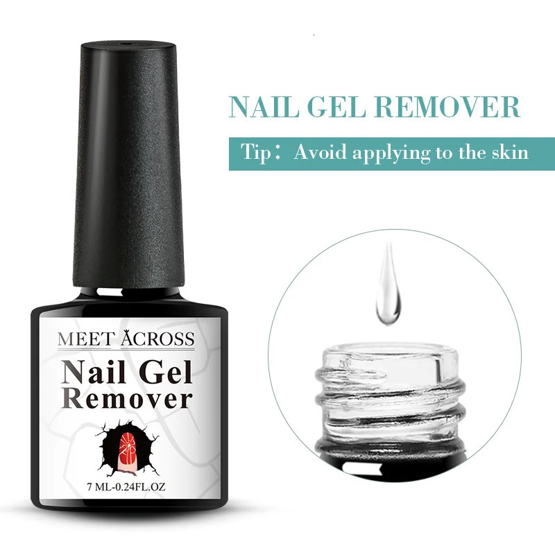 MEET ACROSS 7ML Magic Quick gel nail polish Varnish Soak Off UV Cleaning Function gel Removal Tool Nail Art 240705