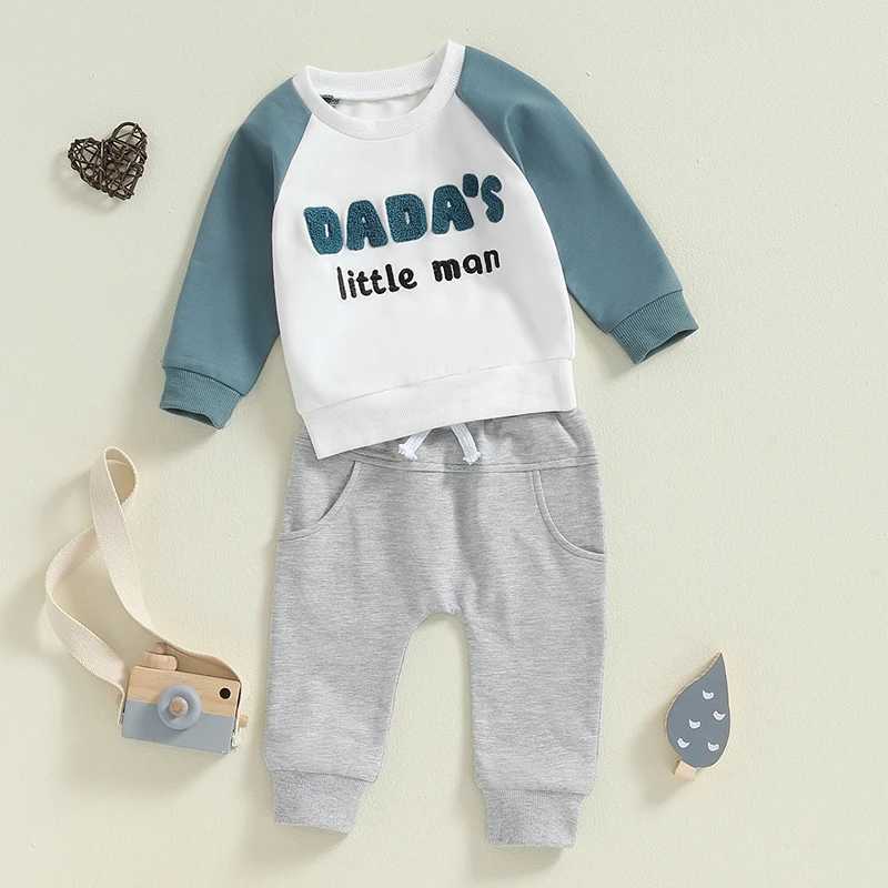 Clothing Sets Toddler Boy Autumn Clothes Letter Embroidery Long Sleeve Pullover Sweatshirt and Pants Set Kids Casual Tracksuits Outfits R240708