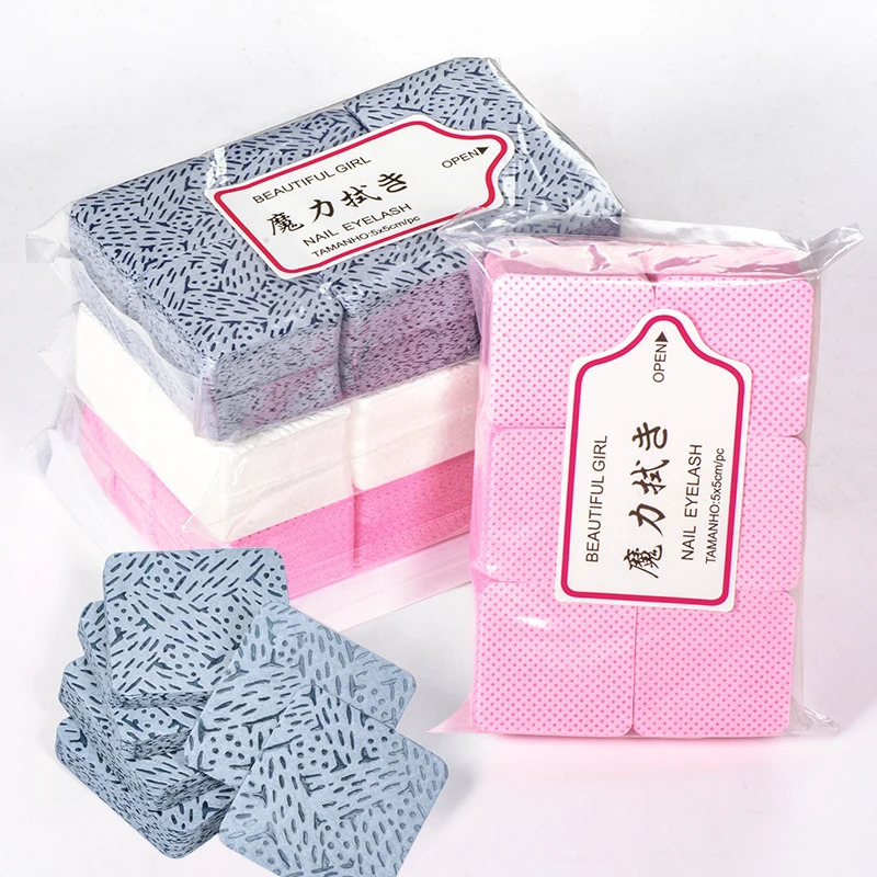 50/100/600Pcs white unlined wet towel cotton cleaning paper pad nail gel polishing removing wet towel nail art cleaning hand tool 240705