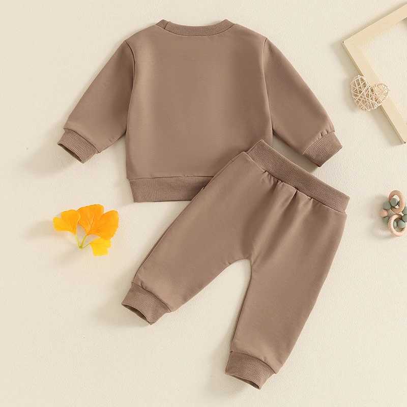Clothing Sets Baby Boys Fall Pant Outfits Goose Embroidery Long Sleeve Pullover Sweatshirt and Sweatpants Set Toddler Clothes R240708