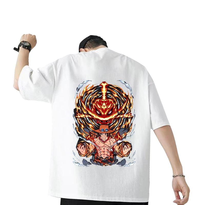 Popular T Shirt For Man Anime Printing Street Cotton Breathable Soft Men Tshirts Fashion New Black Oversized Tees Shirts