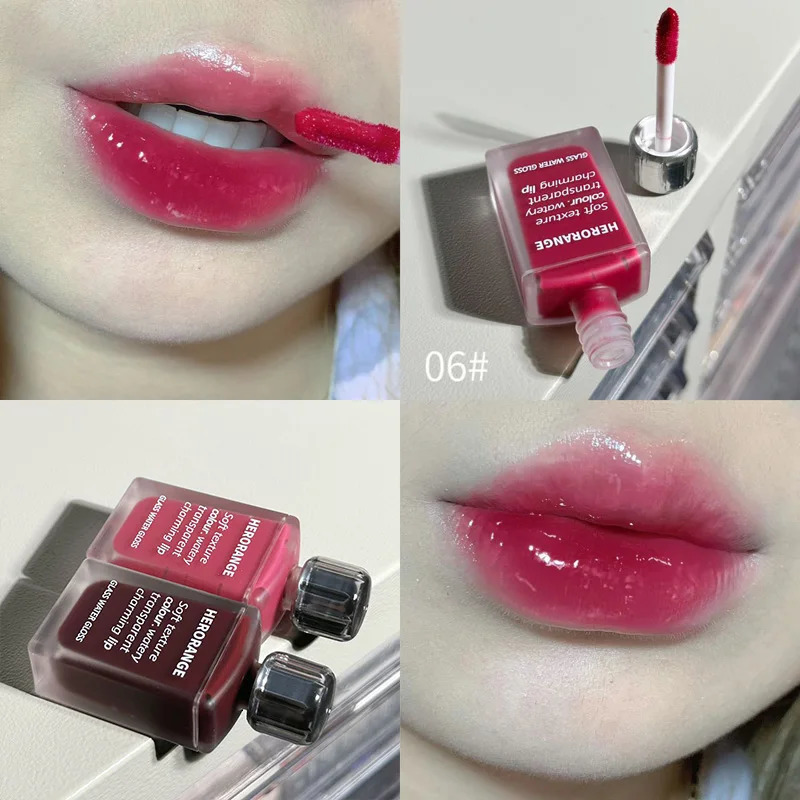 Punk Juice red lip gloss black mirror gloss lipstick glass lipstick transparent lipstick 240705