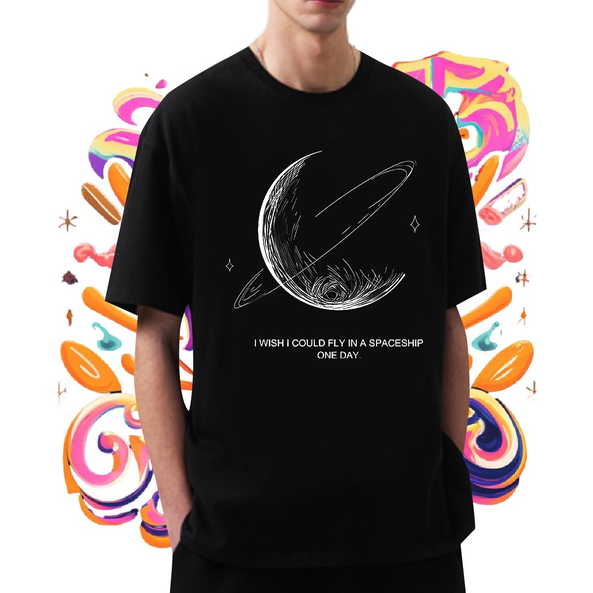 High Quality Tshirts Short Sleeve Cotton O-Neck Street wear Hip Hop T Shirt For Man Graphic 2024 DIY Wear