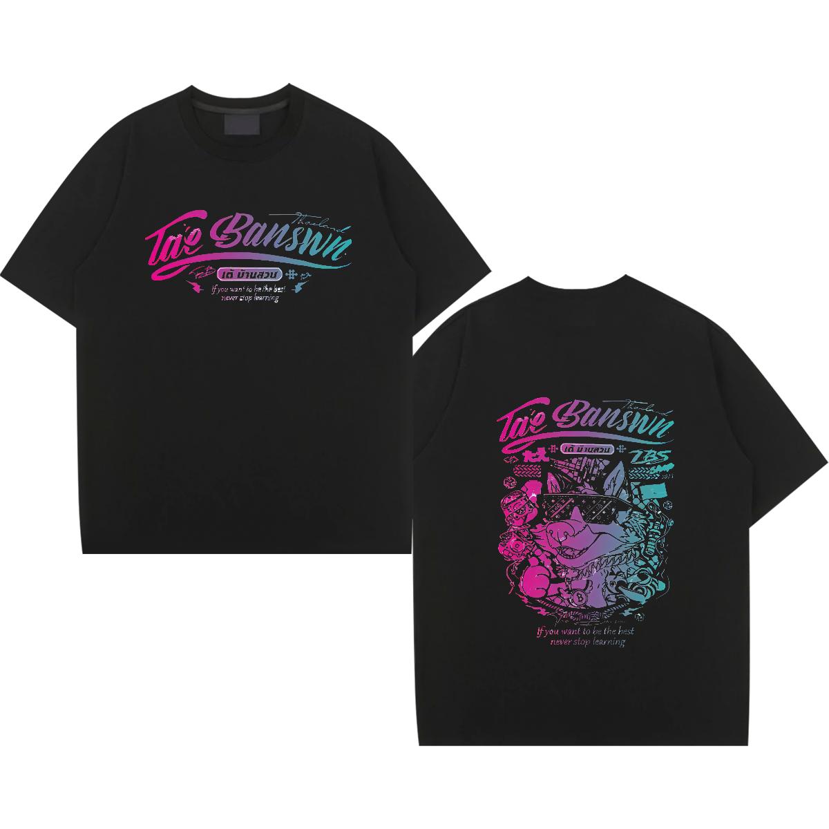 Cool T-Shirts Hip Hop Street Short Sleeve Cotton O-Neck Men Tshirts Designer Fashion Cartoon Printing S-3XL Tops Tees