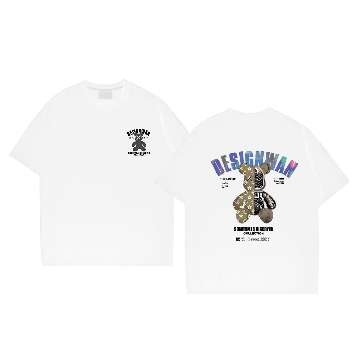 2024 New Men T Shirts Black Oversized Couples T Shirts Sport Cotton Breathable Short Sleeve High Quality Wear