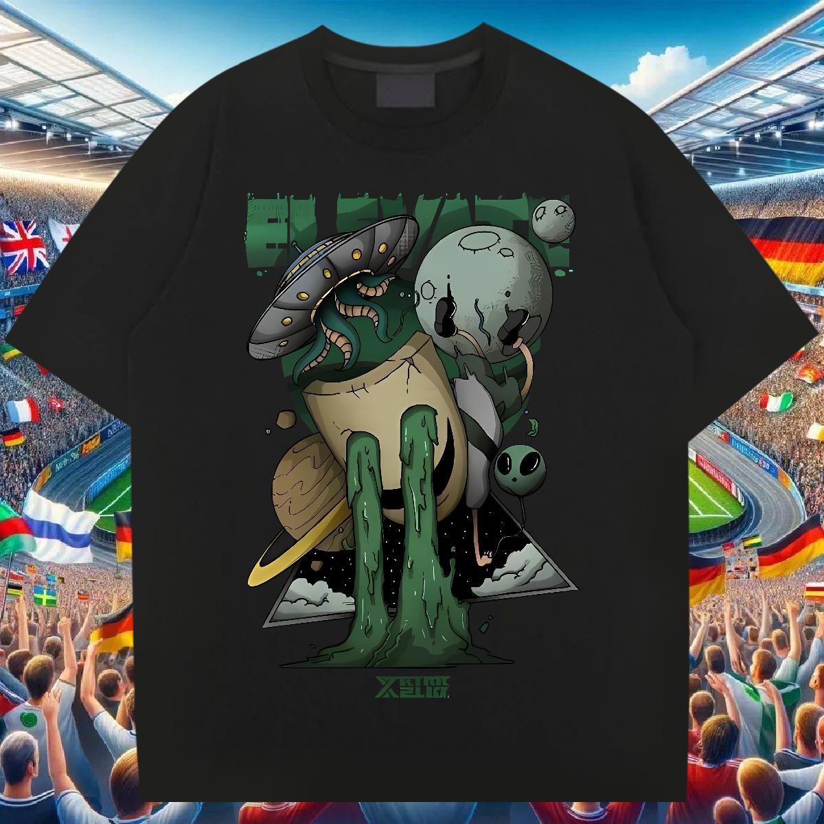 Customized T shirt Oversized Tshirt for Man Woman Hip Hop Street Short Sleeve Cotton O-Neck Loose Tees Shirts