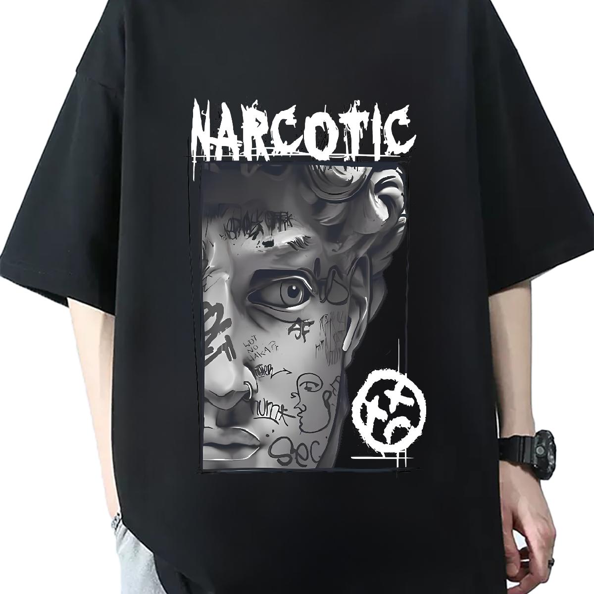 Fashion Man T Shirts Cartoon Printing S-3XL Men Tops Tees Hip Hop Cotton Breathable Soft 5A Wear