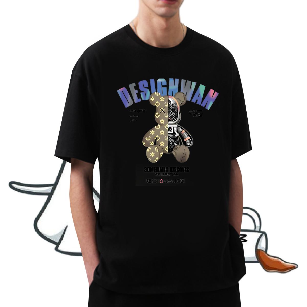 Loose Fit Men Tshirts Short sleeve Cotton Soft Summer Casual T-Shirts for Men DIY Printed DIY Customized Clothes