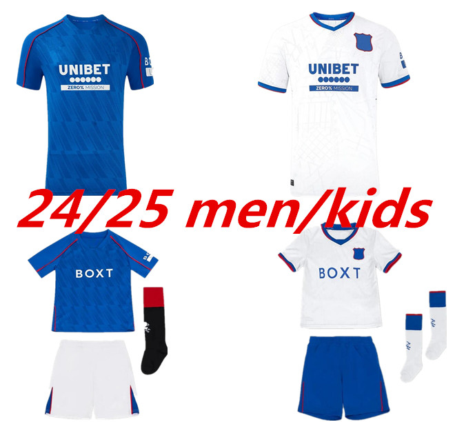 16-XXL rangers fc Football Shirt Kit2024 25 Home Away Soccer Jersey Men Kids Fans Tops Trikot KENT TAVERNIER MORELOS DAVIS HAGI 999