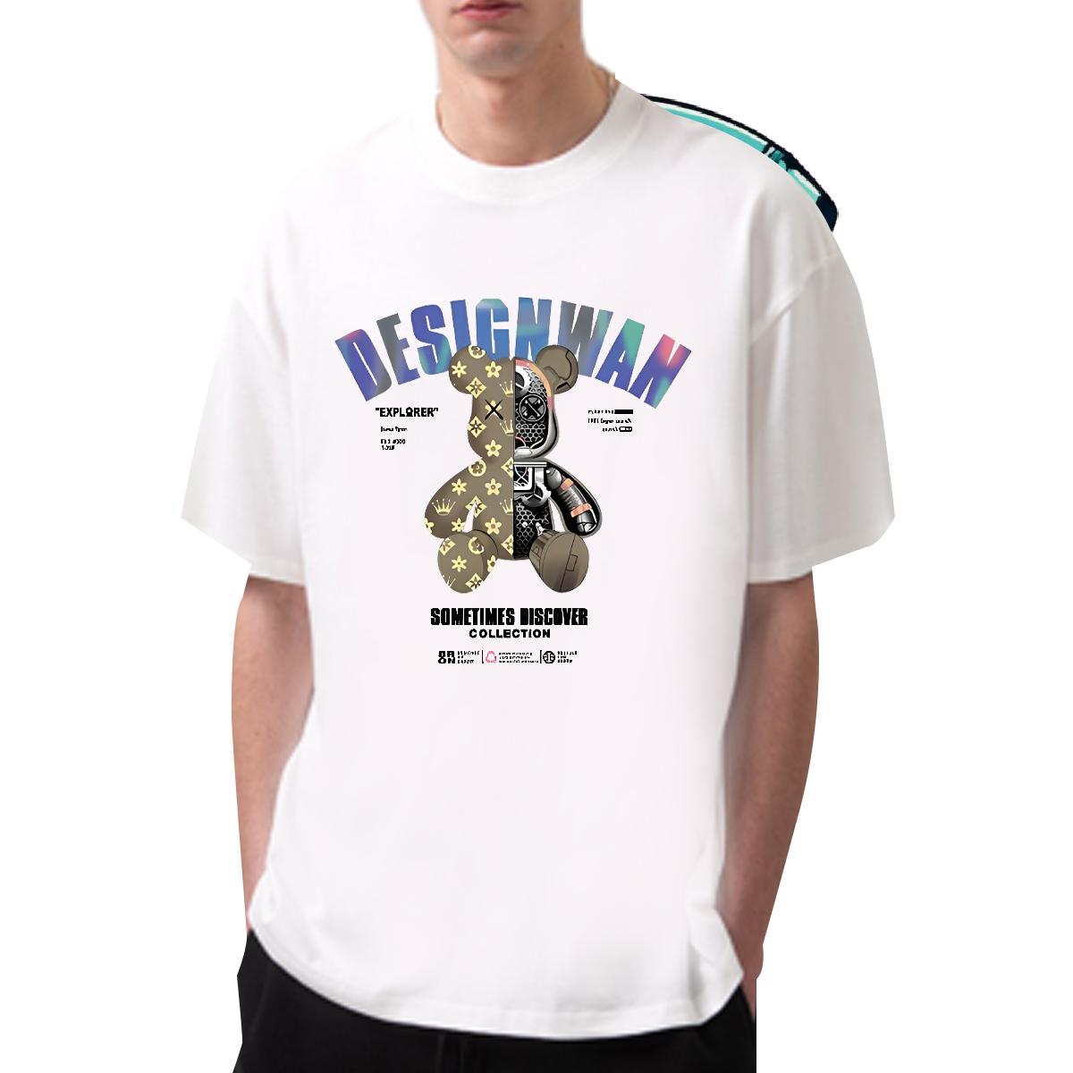 New Arrival T Shirts Men Custom Print Oversized Summer Casual Tshirts O-Neck Short Sleeve Cotton Loose