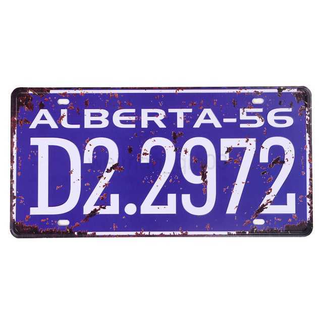 Route 66 Car Number License Metal Painting Sign Vintage France USA Brazil Mexico Plaque Tin Signs Retro Coffee Movie Route 66 Wall Decor for Bar Pub C