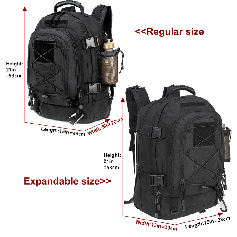 Extra Large 60L Tactical Backpack For Men Women Outdoor Water Resistant Hiking Backpacks Travel Backpack Laptop Backpacks 240703