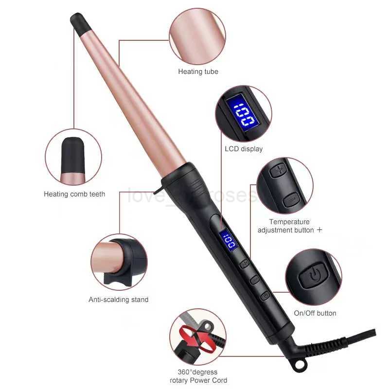 Ceramic Styling Tools professional Hair Curling Iron Hair waver Flower Cone Electric Hair Curler Roller Curling WandZ240709