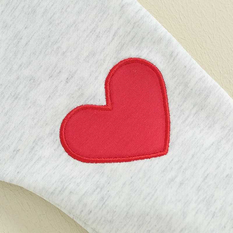 Clothing Sets 0-3Y Baby Boys Casual Outfits Valentines Day Toddler Long Sleeve Sweatshirts + Heart Print Pant Sets Kids Spring Fall Clothes R240708