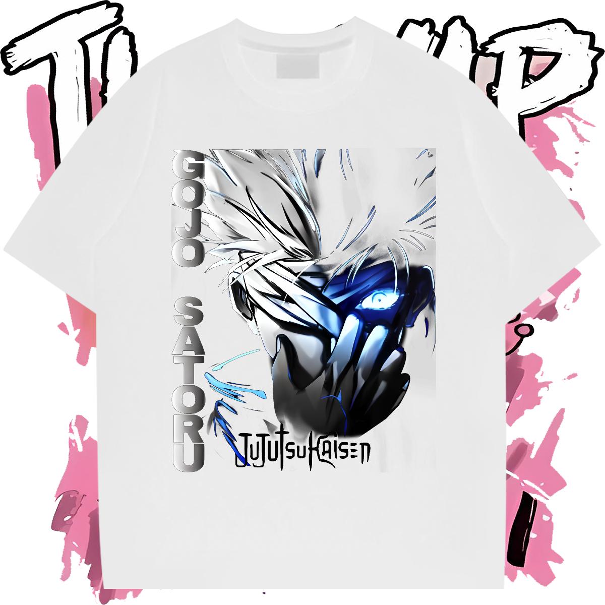 Loose Mens T Shirts Anime Printing Street Crew Neck Cotton Couples T Shirts Custom Oversized S-3XL Polos