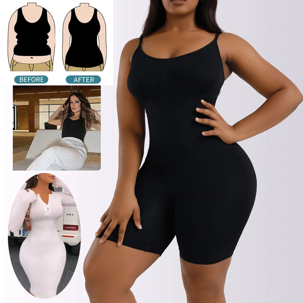 Women Full Body Shaper Bodysuit for Tummy Control Seamless Firm Plus Size Waist Trainer Shapewear Bodysuit 240701