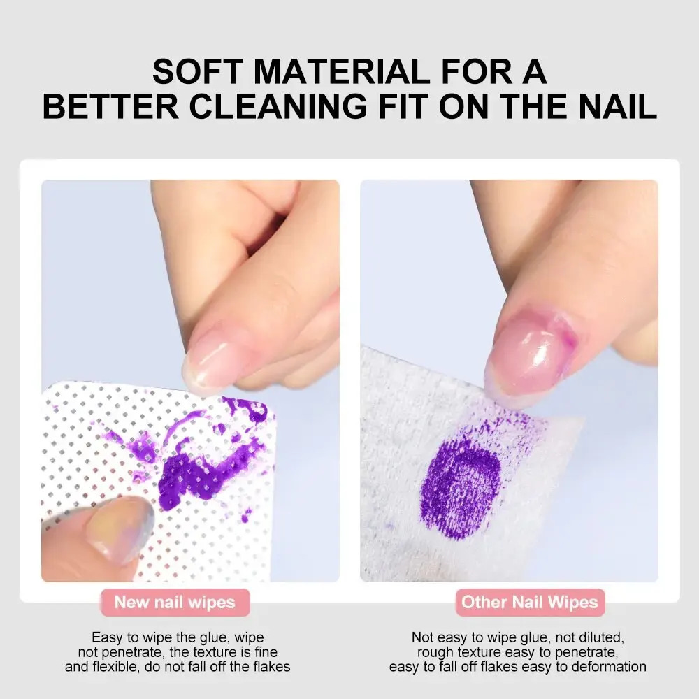 300 pieces of nail polish wipes nail cleaning pads womens beauty salon non-woven nail pads 240705