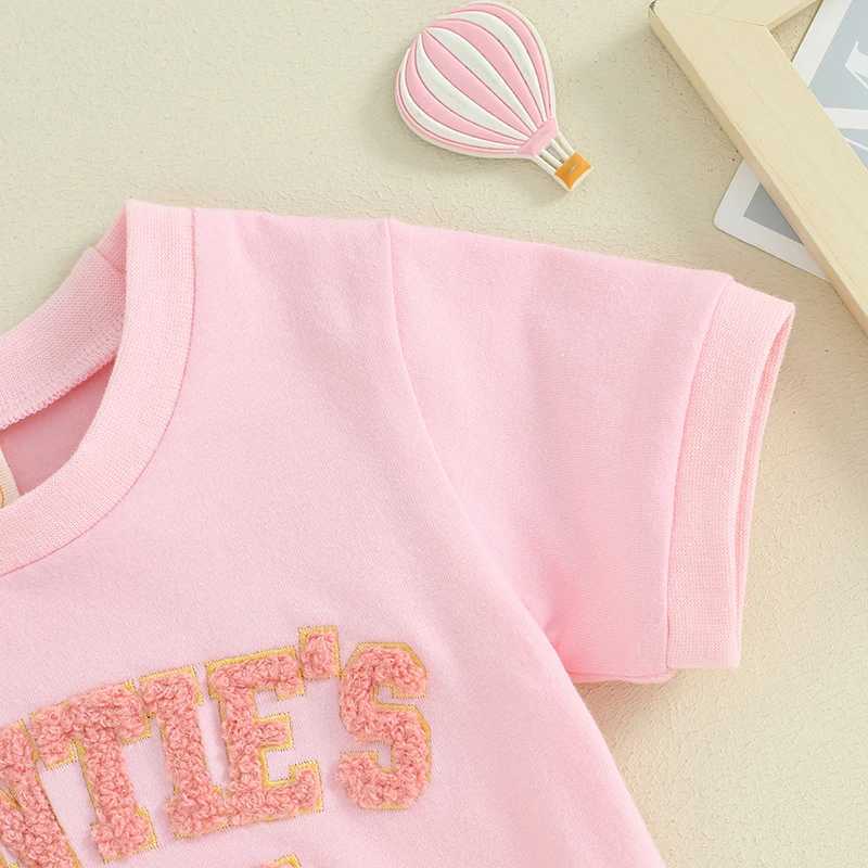 Clothing Sets 2024-01-13 Lioraitiin 0-3Y Toddler Baby Girl summer Clothes Aunties Girl Embroidery Short Sleeve T-Shirt Top Shorts Set Outfit R240708
