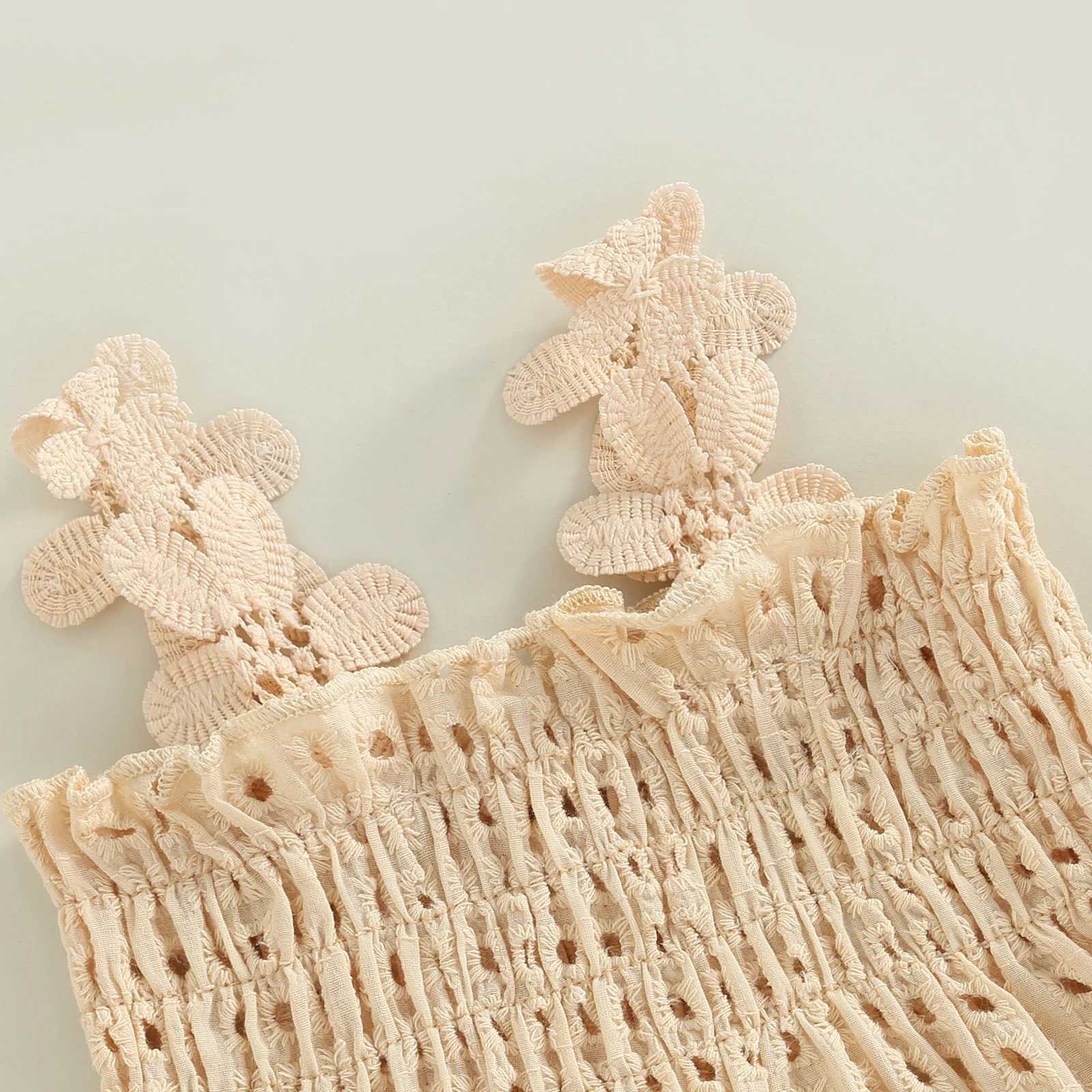 Clothing Sets Toddler Baby Girls Summer Outfit Solid Color Cutout Pleated Tank Tops and Stretch Casual Ruffle Shorts 2Pcs Set R240708