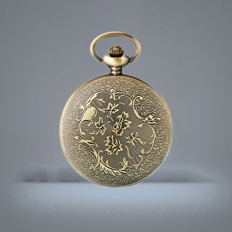 Steampunk Antique Hollow Out DAD Father Watch Men039s Quartz Analog Pocket Watches Necklace Pendant Chain Gift