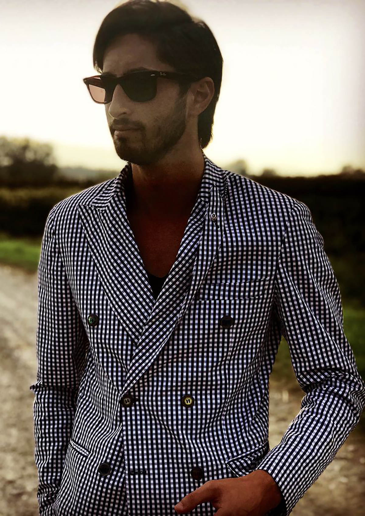 Summer Plaid Men Jacket Double Breasted Peaked Lapel Mens Coat Custom Made Prom Male White Party Tuxedos One Piece