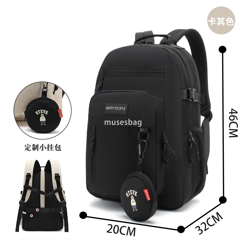 French unisex junior high school backpack for college students backpack for business trips large capacity backpack waterproof and durable photography 