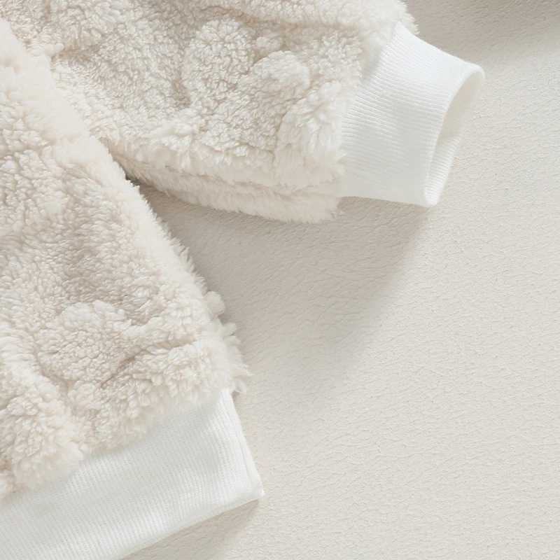 Clothing Sets 0-3Y Baby Bear Furry Warm Pant Sets Boys Long Sleeve Pullover Sweatshirt with Sweatpants Infant Toddler Autumn Winter Clothes R240708