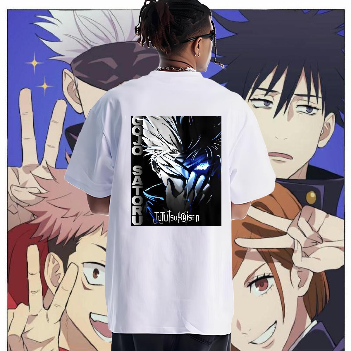 2024 Man T Shirts White Plus Size Summer Casual Tshirts Short Sleeve Cotton O-Neck Loose