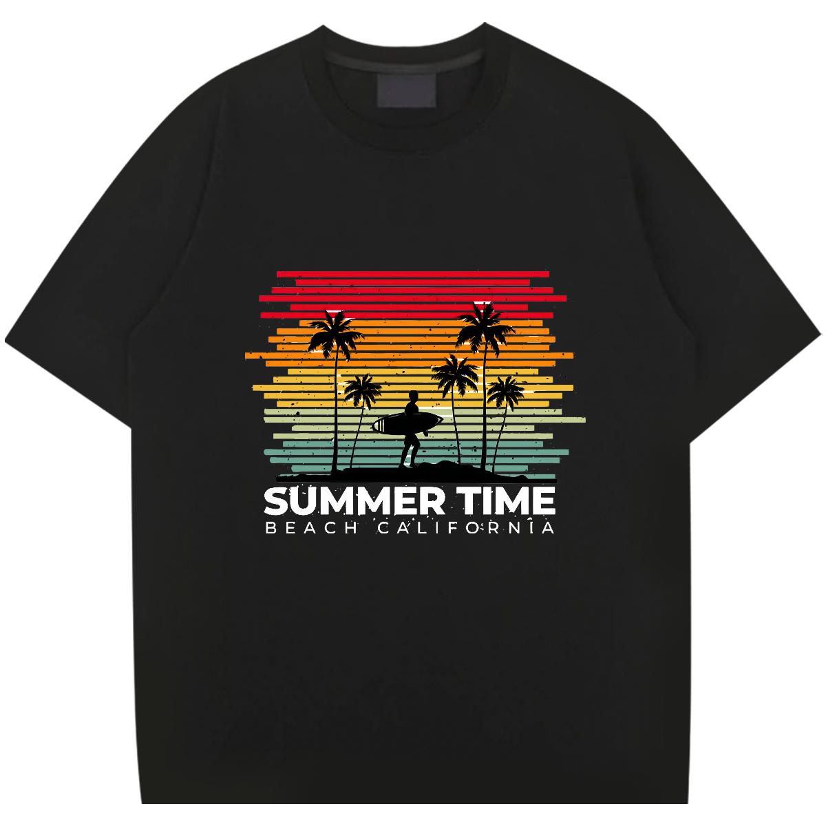 Designer Fashion Man T Shirts Skull Beach Men Tops Tees Breathable Crew Neck Cotton Wholesale