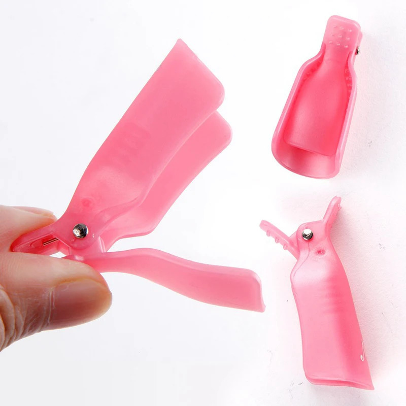 Nail polish removal clip 10 reusable Soak Off gel plastic nail art Soak Off clip cover UV gel 240705