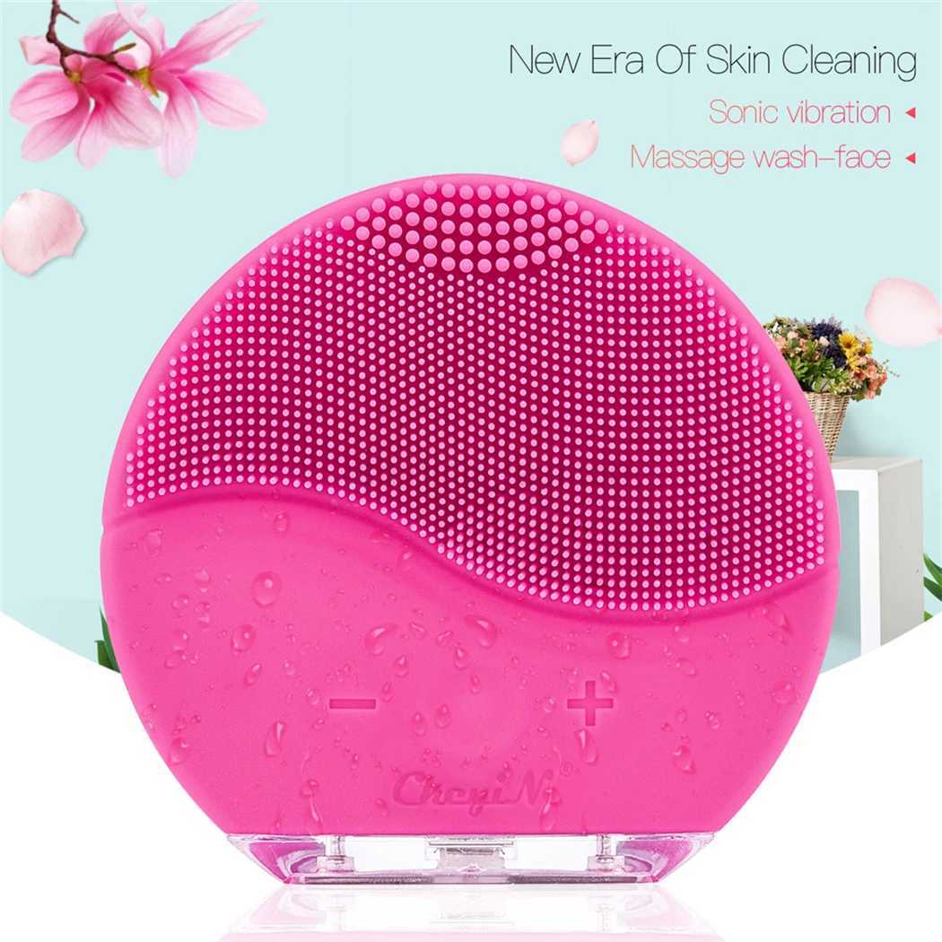 Ckeyin Silicone Face Cleansing Brush Electric Sonic Facial Cleaning Brush Waterproof High-Frequency Vibrating Massager Skin CareCL240708