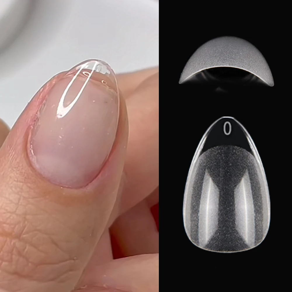 120 XXS ultra short almond full cover engraving soft gel nail tip false nails on the press specially tailored for short nail bed 240705