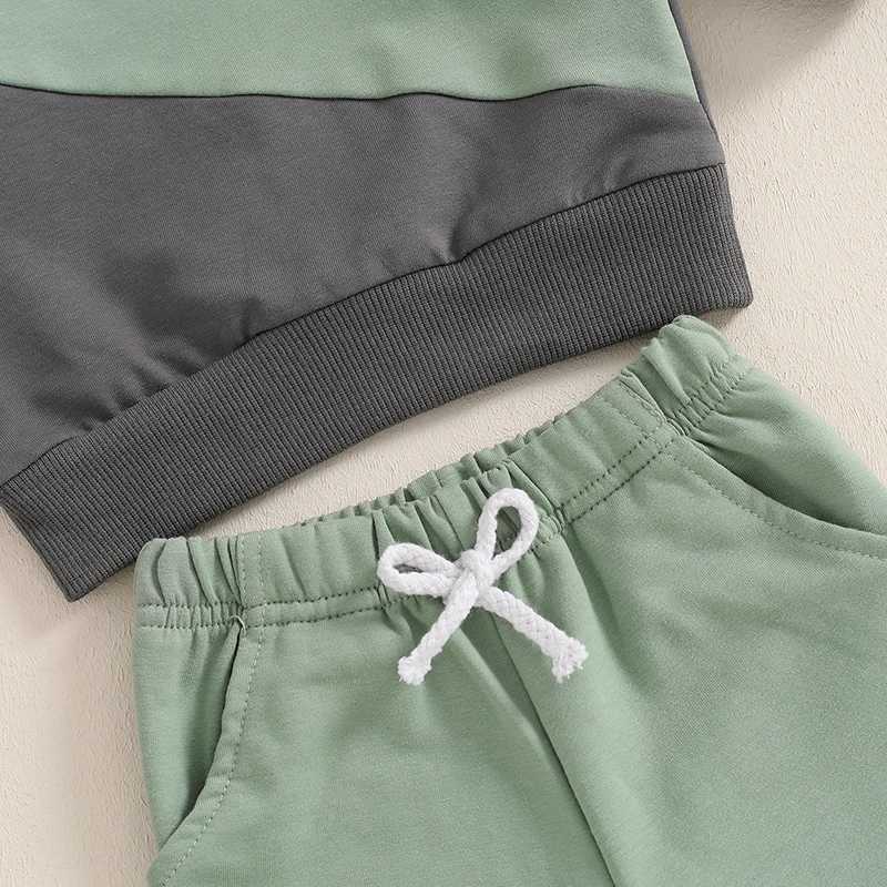 Clothing Sets Casual New Baby Boys Long Sleeve Outfits Clothes Fashion Striped Patchwork Sweatshirt Elastic Pants Suit for Baby Fall Clothing