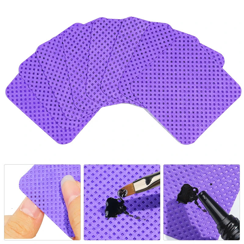Lint free nail polish removing gel nail wet towel nail cotton pad foot massage makeup gel nail art cleaning tool 240705