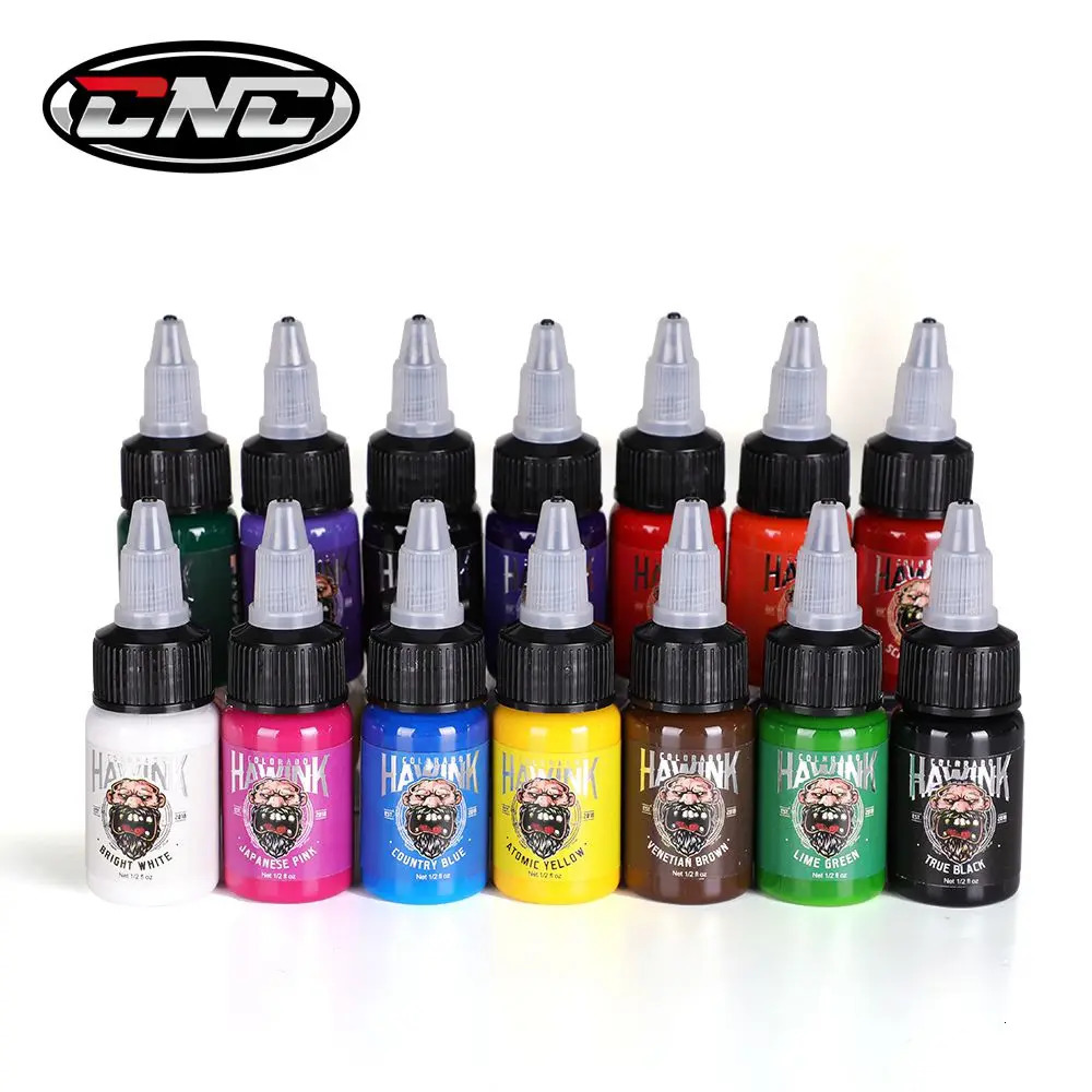 CNC 5/15ML * 7/14Pcs tattoo ink anent makeup pigment eyeliner DIY practical tattoo equipment color/set 240705