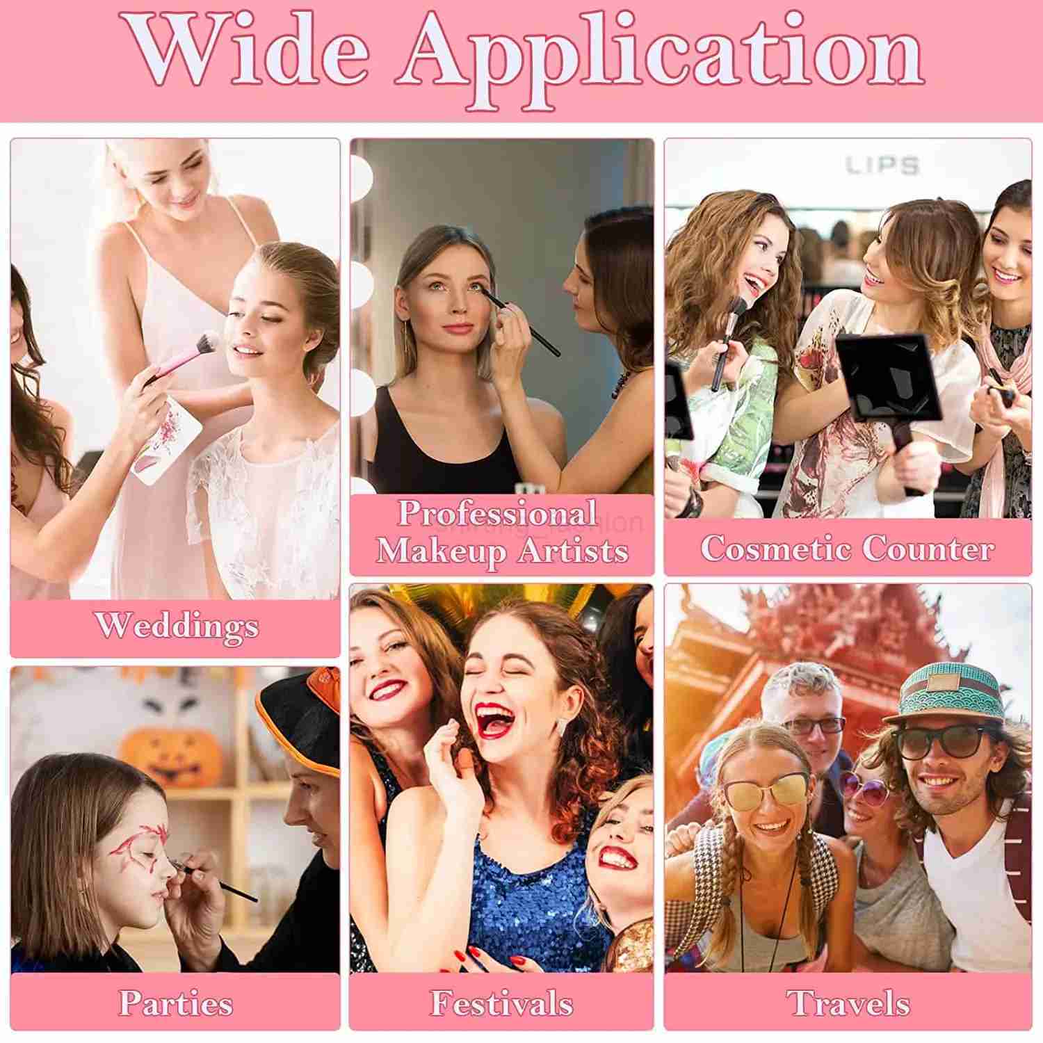 Makeup Applicators Kit Triangle Makeup Puff Mixing Palette Eyeline Mascara Wands Lip Brushes Hair Clips Powder Puffs for FaceCL240708