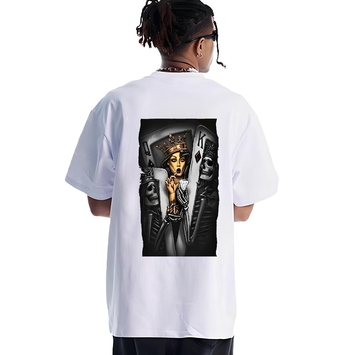 Comfy Men's T-shirts for Home and Outdoor - 180g Cotton Men's Tees, Customizable DIY Anime Apparel