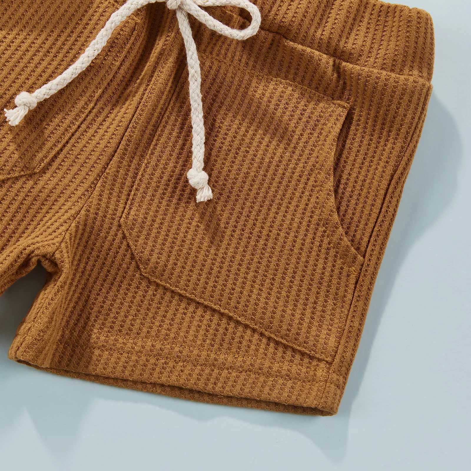 Clothing Sets 2021-12-01 Lioraitiin 0-4Years Toddler Kids Girl Solid Color Round Neck Short Sleeve T-Shirt+ Shorts with Pockets R240708