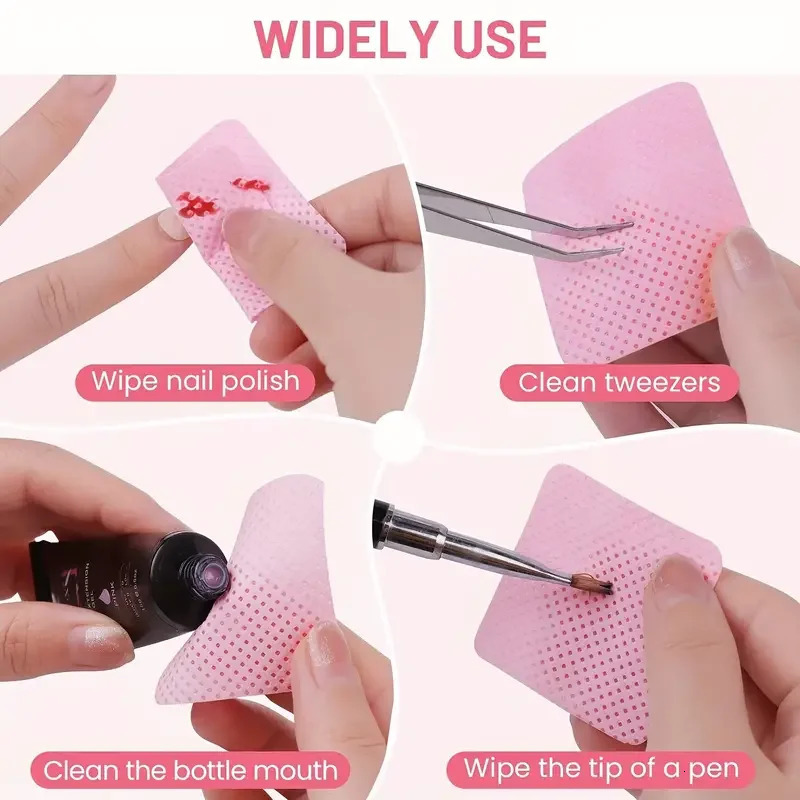 300/450/600pcs cotton pad handle nail polish removal pad nail cleaning simple removal suitable for female nail salon 240705