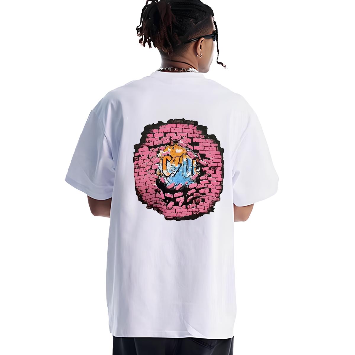 Classic Casual T shirt Plus Size Custom Men Tshirts Street wear Hip Hop 180g Cotton Popular Tees