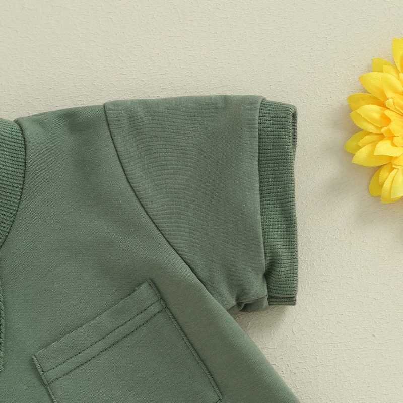 Clothing Sets 2023-12-18 Lioraitiin Newborn Baby Boy Summer Clothes Solid Color Short Sleeve O-Neck T Shirt with Shorts Infant Toddler Outfit R240708