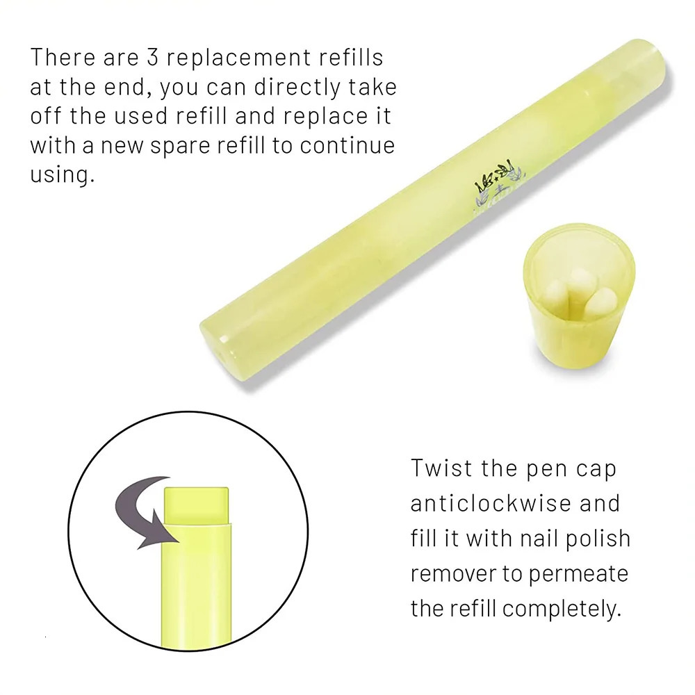 Professional nail polish and removal pen nail edge cleaning pen with cotton tip can maintain DIY care makeup removal 240705