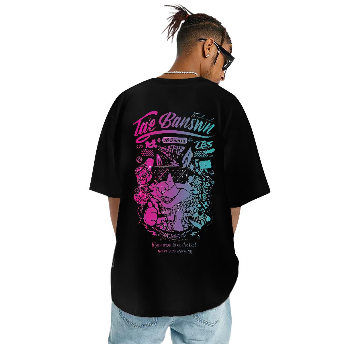 Cool T-Shirts Hip Hop Street Short Sleeve Cotton O-Neck Men Tshirts Designer Fashion Cartoon Printing S-3XL Tops Tees